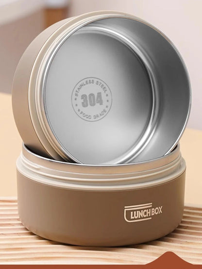 Premium Trio Stainless Steel Insulated Lunch Set  Microwavesafe Leakproof Food Container Bundle 3
