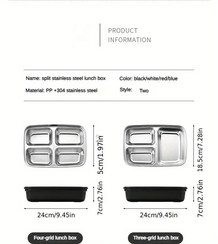 Daily Fresh Stainless Steel Bento Lunch Box  LeakProof MultiCompartment Meal Container 11