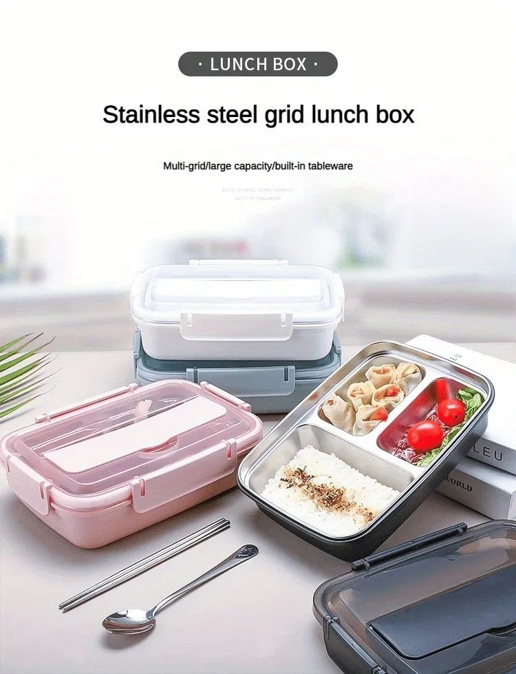 Daily Fresh Stainless Steel Bento Lunch Box  LeakProof MultiCompartment Meal Container 12