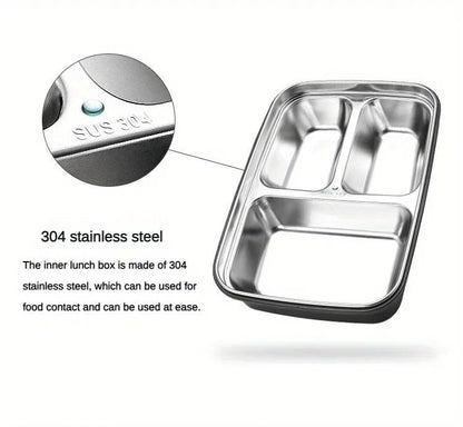 Daily Fresh Stainless Steel Bento Lunch Box  LeakProof MultiCompartment Meal Container 3
