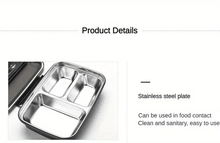 Daily Fresh Stainless Steel Bento Lunch Box  LeakProof MultiCompartment Meal Container 5