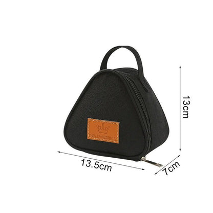 Compact Insulated Triangular Lunch Bag  Portable AluminumFoil Dinner Tote 6