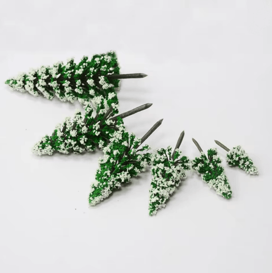 Winter Pine Mini Decor Trees Set 4