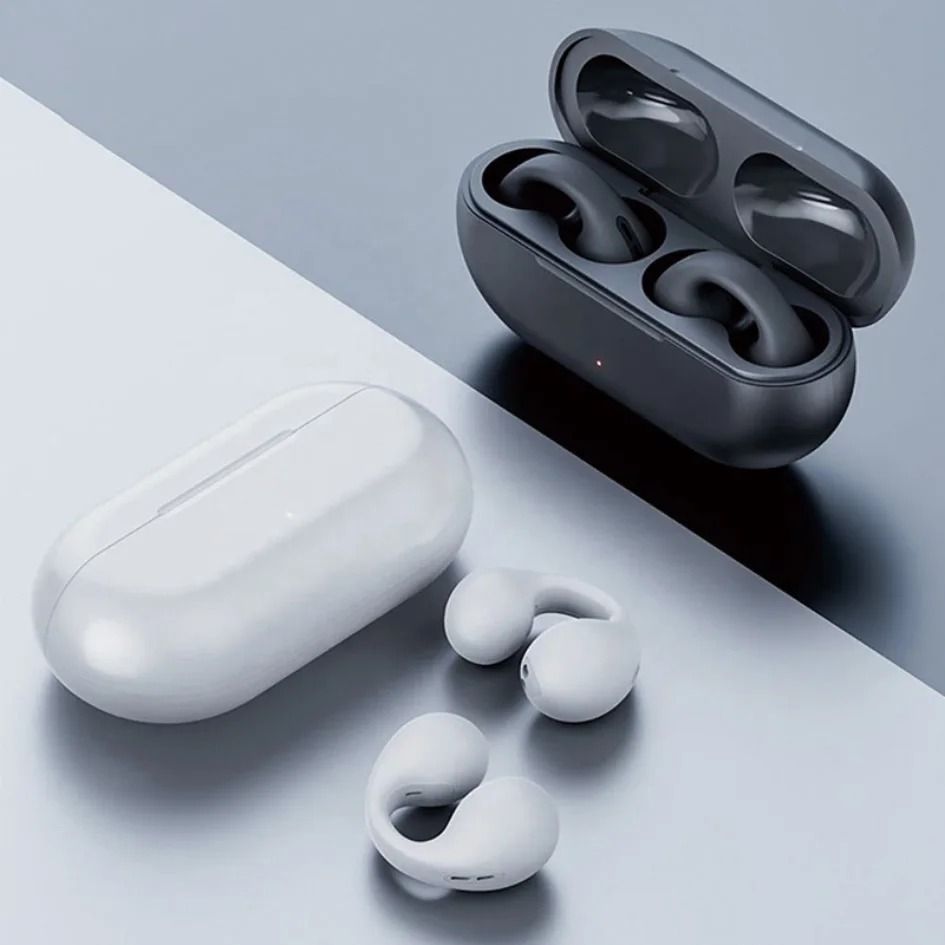 Clip On Wireless Air Conduction Sports Headphones Bluetooth 53 Earphones With Mic 1