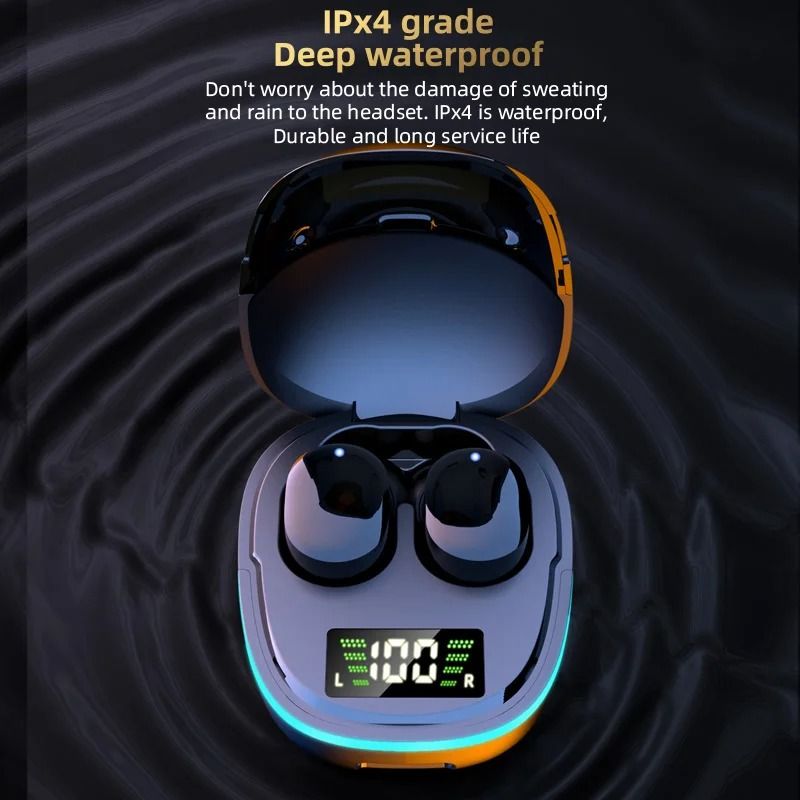 Wireless Bluetooth Earphones With LED Display And Noise Cancelling Mic 4