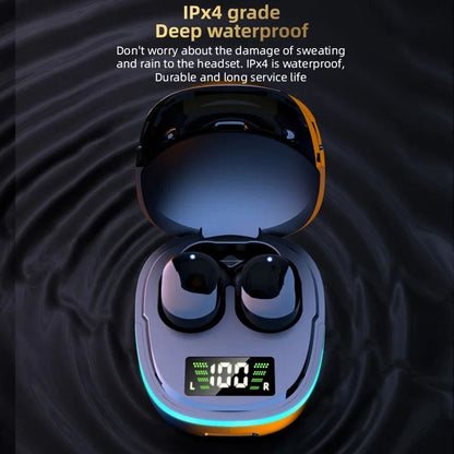 Wireless Bluetooth Earphones With LED Display And Noise Cancelling Mic 4