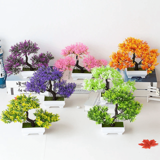 Evergreen Mini Bonsai Decor Plant