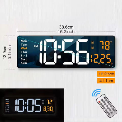 162 Inch Large Digital Wall Clock With Remote Control And RGB Colors 1