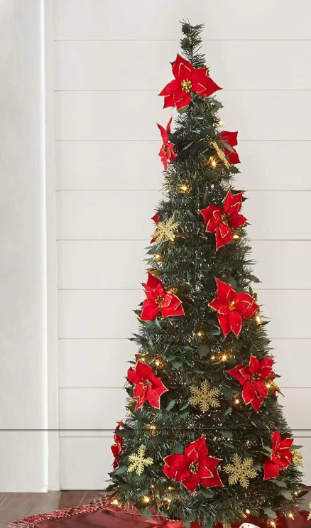 Foldable Pre Decorated Christmas Tree PopUp Festive Portable Christmas Tree Decoration Home Decor 5