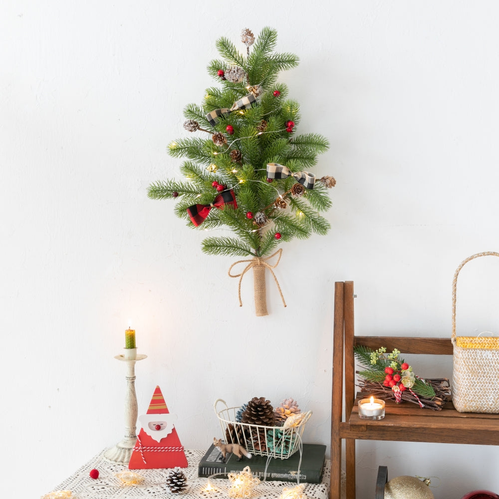 Creative DIY Wall Christmas Tree LED Light String Decor Small Door Hanging Christmas Decoration Hom 4