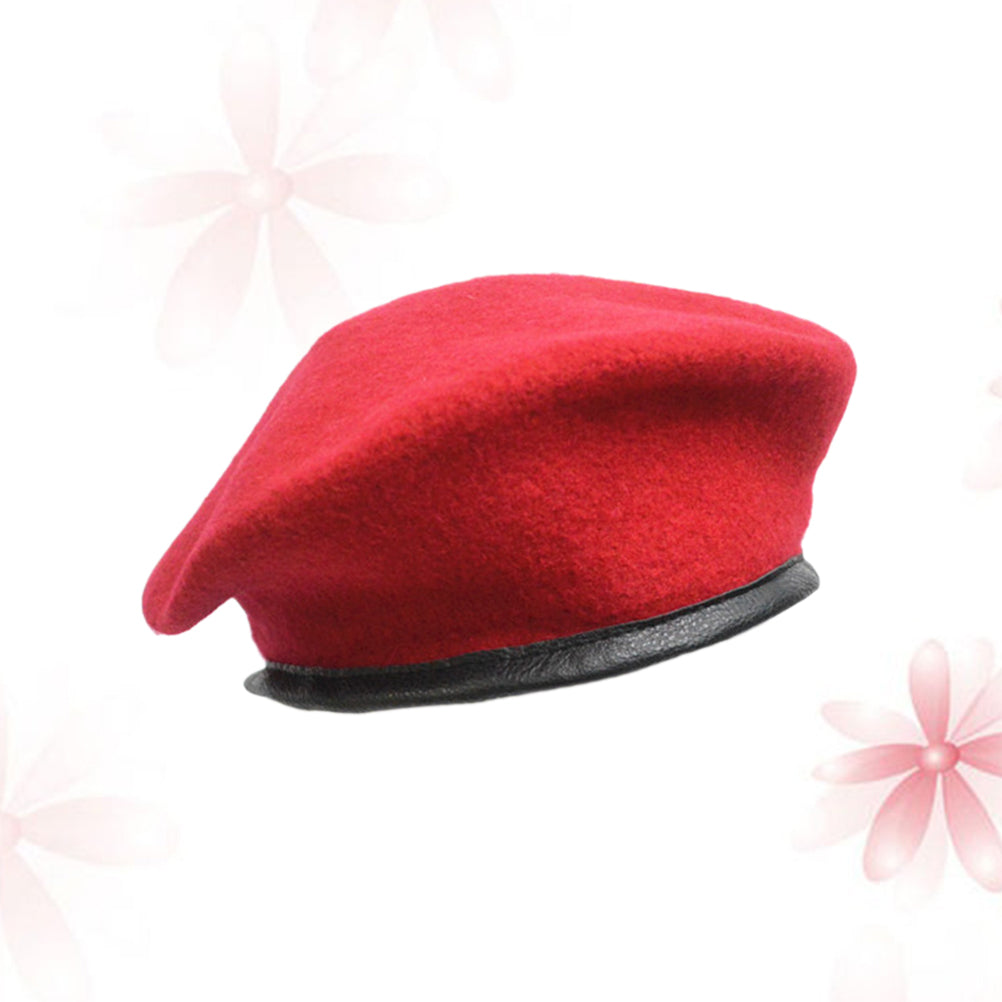Spring Autumn Army Green Driving Peaked Cap, Men Women Warm Fashion Lightweight, Unisex Adjustable Pure Wool Beret Hat