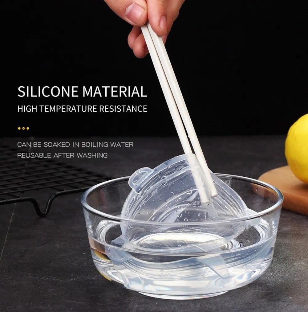 EcoSeal Silicone StretchLid Set  6Piece Universal Food Covers 5
