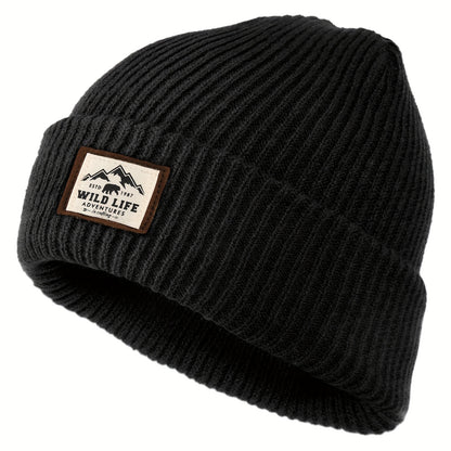 Outdoor Fleece Sports Hat, Warm Windproof Winter Cap, Tactical Fishing Cycling Hiking Hat for Men Women Camping