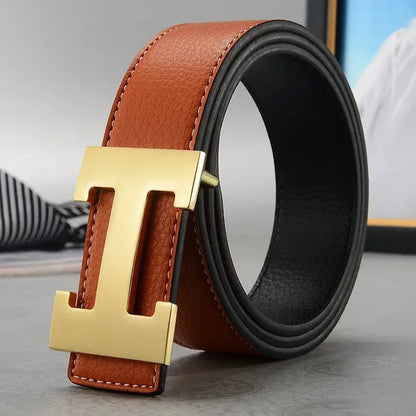High Quality Men Belt Genuine Second Cow Leather Strap New Casual Designer Belt With Male Smooth Bu 10