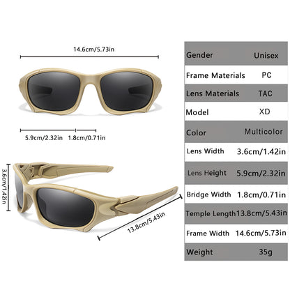 Polarised Sunglasses for Men Women, UV Protection Camouflage Shades, Outdoor Fishing Hiking Cycling Driving Glasses