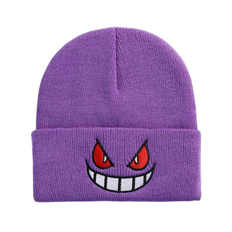 American Anime Cartoon Embroidered Knitted Autumn Winter Warm Hat 1pc Embroidered Knitted Hat Popul