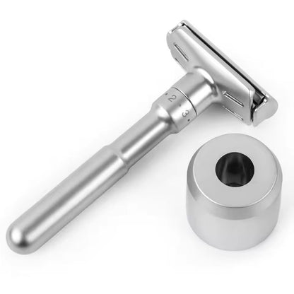 Adjustable Folding Double Edge Safety Razor For Men With 5 TitaniumCoated Blades 12