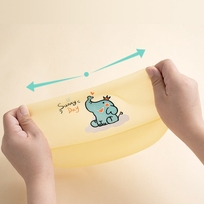 Kids Bib Girl Boy Adjustable Soft Silicone, Waterproof Baby Bibs, Baby Stuff Cute Cartoon Animal Printed Bib Baby