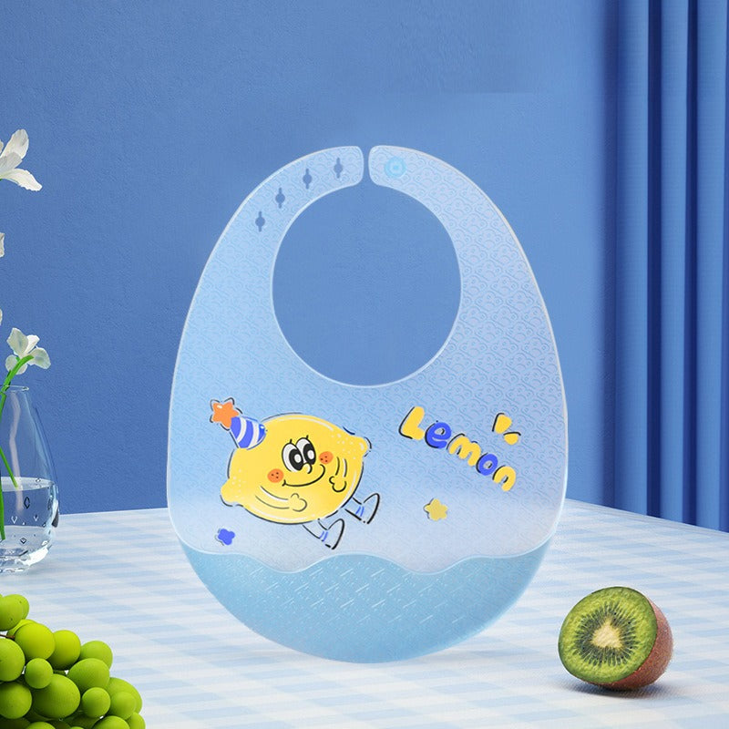 Kids Bib Girl Boy Adjustable Soft Silicone, Waterproof Baby Bibs, Baby Stuff Cute Cartoon Animal Printed Bib Baby