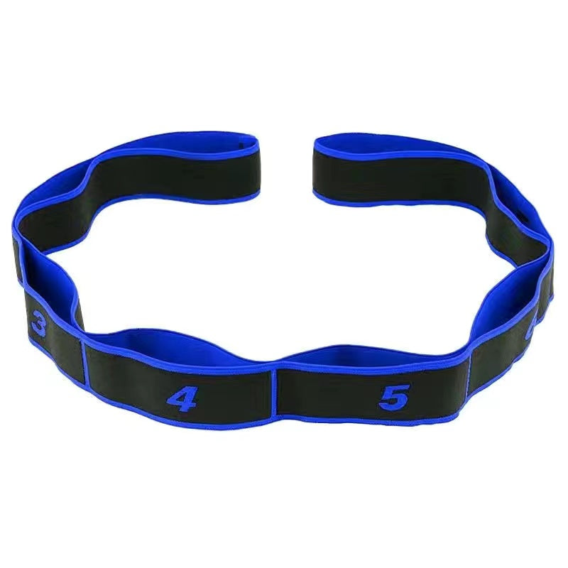 Multi Segment Belt Yoga Fitness Products, Yoga Stretch Resistance Bands Adult High Elasticity, Yoga Assisted Stretching