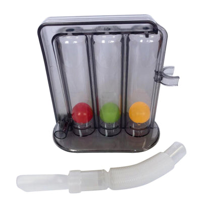 Inspiratory Spirometry Trainer Breath Measure Tool, Professional Breathing Lung Exerciser Respiratory, 3 Ball System