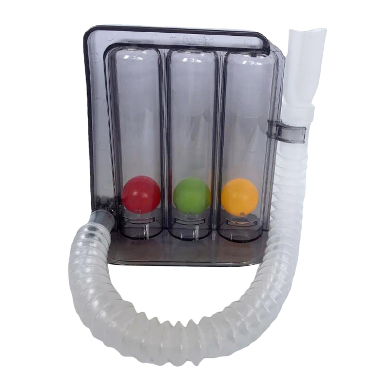 Inspiratory Spirometry Trainer Breath Measure Tool, Professional Breathing Lung Exerciser Respiratory, 3 Ball System
