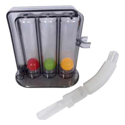 Inspiratory Spirometry Trainer Breath Measure Tool, Professional Breathing Lung Exerciser Respiratory, 3 Ball System