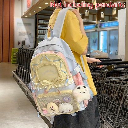 Two Piece Womens Bag Set Lightweight Cute Backpack Back To School Season Bag Lace Style Pain Bag Fo 3