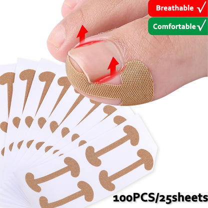 Lasting Adhesion Waterproof Nail Correction Strips, Professional Toe Care Pedicure Tools, Stickers Elasticity