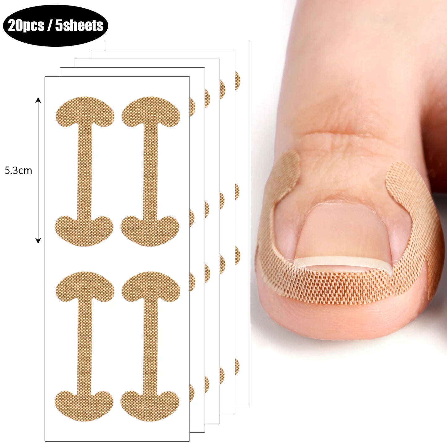 Lasting Adhesion Waterproof Nail Correction Strips, Professional Toe Care Pedicure Tools, Stickers Elasticity