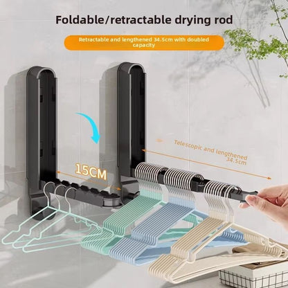 No Drilling Foldable Aerospace Aluminum Clothes Drying Rack For Balcony And Indoor Windows 2