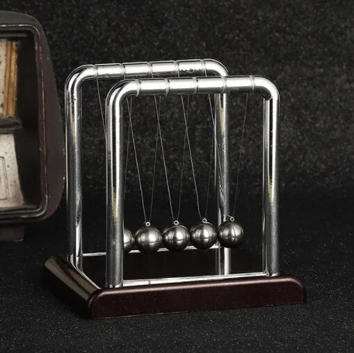 Newtons Cradle Balance Steel Ball Pendulum Desktop Toys Physics Science Stress Relief Gift 4