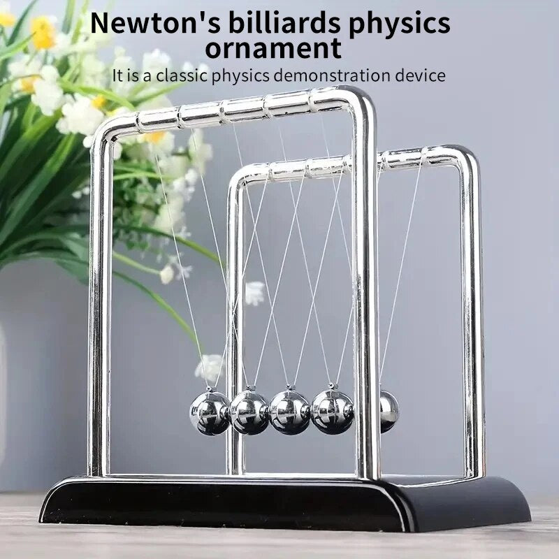 Newtons Cradle Balance Steel Ball Pendulum Desktop Toys Physics Science Stress Relief Gift 6
