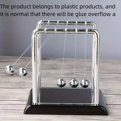Newtons Cradle Balance Steel Ball Pendulum Desktop Toys Physics Science Stress Relief Gift 7