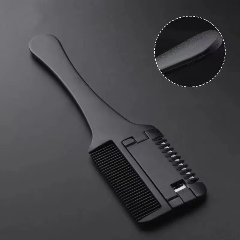 Hair Cutting Comb with Razor Blades Thinning and Trimming Tool for Home and Salon Styling