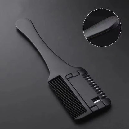 Hair Cutting Comb with Razor Blades Thinning and Trimming Tool for Home and Salon Styling