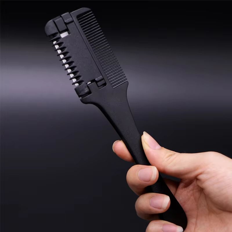 Hair Cutting Comb With Razor Blades Thinning And Trimming Tool For Home And Salon Styling 4