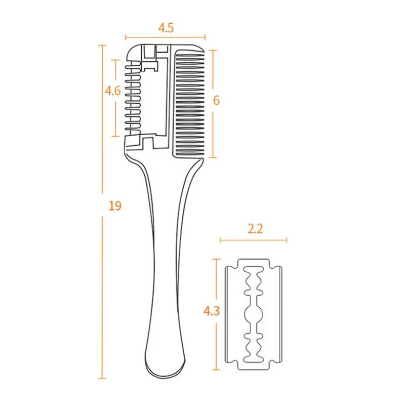 Hair Cutting Comb With Razor Blades Thinning And Trimming Tool For Home And Salon Styling 5