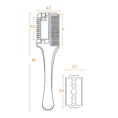 Hair Cutting Comb With Razor Blades Thinning And Trimming Tool For Home And Salon Styling 5