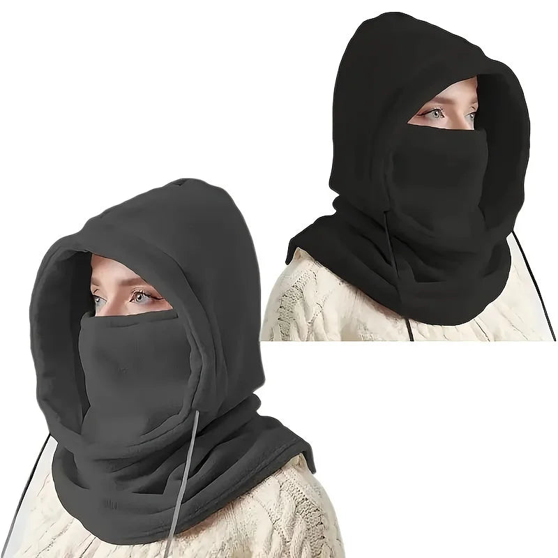 Unisex Winter Balaclava Knit Hood, Motorcycle Riding Head Gear, Warm Knitted Cap, Windproof Mask for Cold Weather