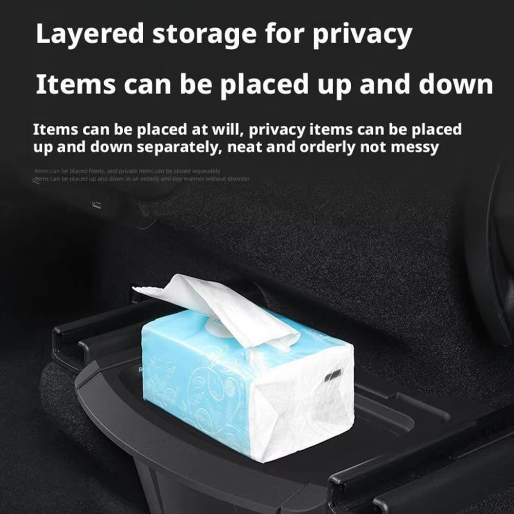 TPE Rear Seat Organizer Box For Tesla Model Y Juniper 2025UP 3