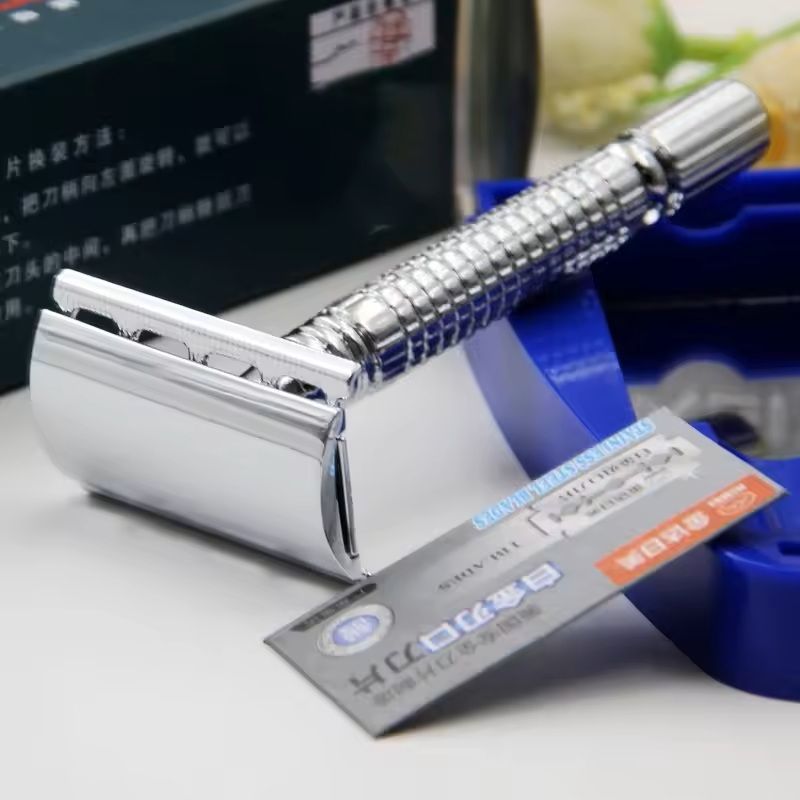 Folding Double Edge Safety Razor For Men With 10 Stainless Steel Blades 5