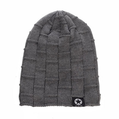 Knit Wool Warm Winter Hat, New Unisex Fleece Lined Beanie Hat, Thick Soft Stretch Hat for Men and Women
