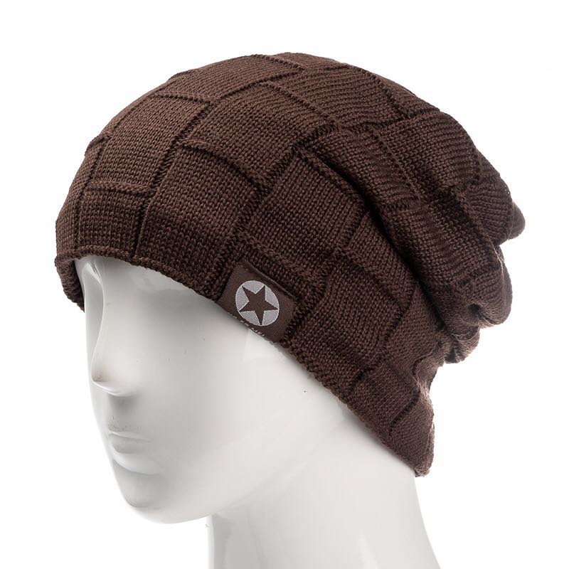 Knit Wool Warm Winter Hat, New Unisex Fleece Lined Beanie Hat, Thick Soft Stretch Hat for Men and Women