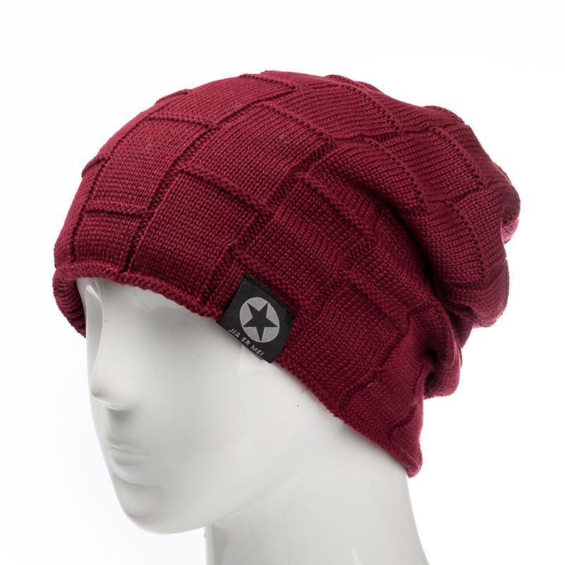 Knit Wool Warm Winter Hat, New Unisex Fleece Lined Beanie Hat, Thick Soft Stretch Hat for Men and Women