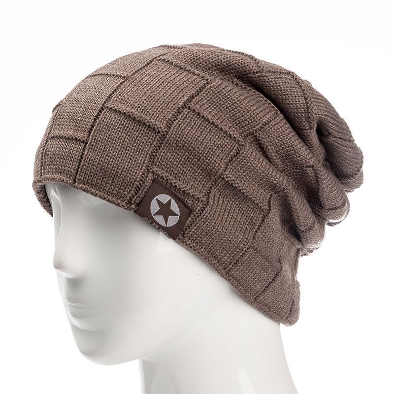 Knit Wool Warm Winter Hat, New Unisex Fleece Lined Beanie Hat, Thick Soft Stretch Hat for Men and Women