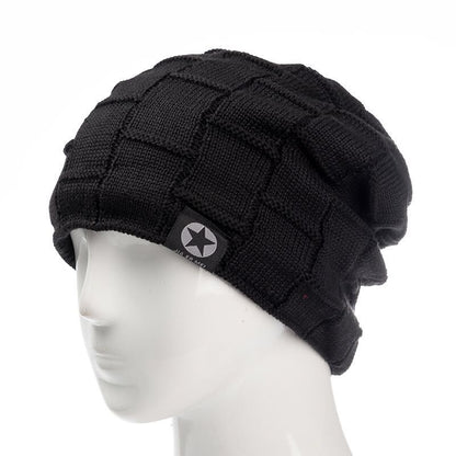 Knit Wool Warm Winter Hat, New Unisex Fleece Lined Beanie Hat, Thick Soft Stretch Hat for Men and Women