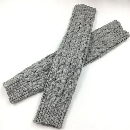New Women Autumn Winter Leg Warmers Hemp Flowers Knee Pad Leg Warmer For Sports Safety 6