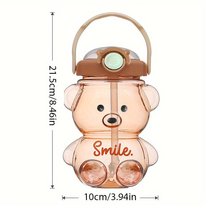 Drinking Kettle Tumbler With Straw Kawaii Water Bottle For Girl Kid Outdoor Cute Bear Cup Various M