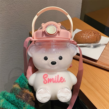 Drinking Kettle Tumbler With Straw Kawaii Water Bottle For Girl Kid Outdoor Cute Bear Cup Various M